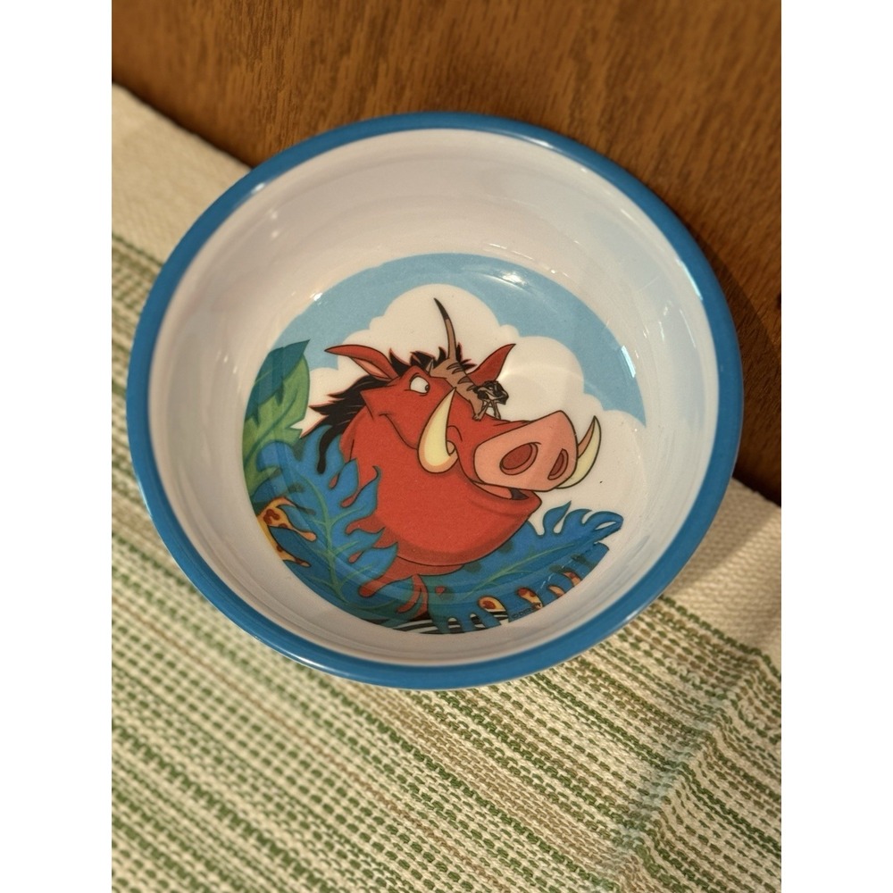 Vintage Disney Lion King Pumbaa & Timon Melamine Bowl 7T Designs